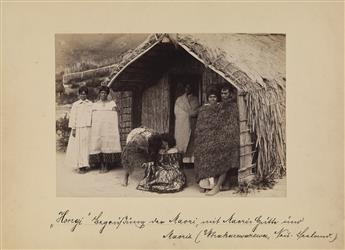 (NEW ZEALAND & TASMANIA) A group of 50 photographs by accomplished professional photographers of South Seas islands, comprising 6 of Ma